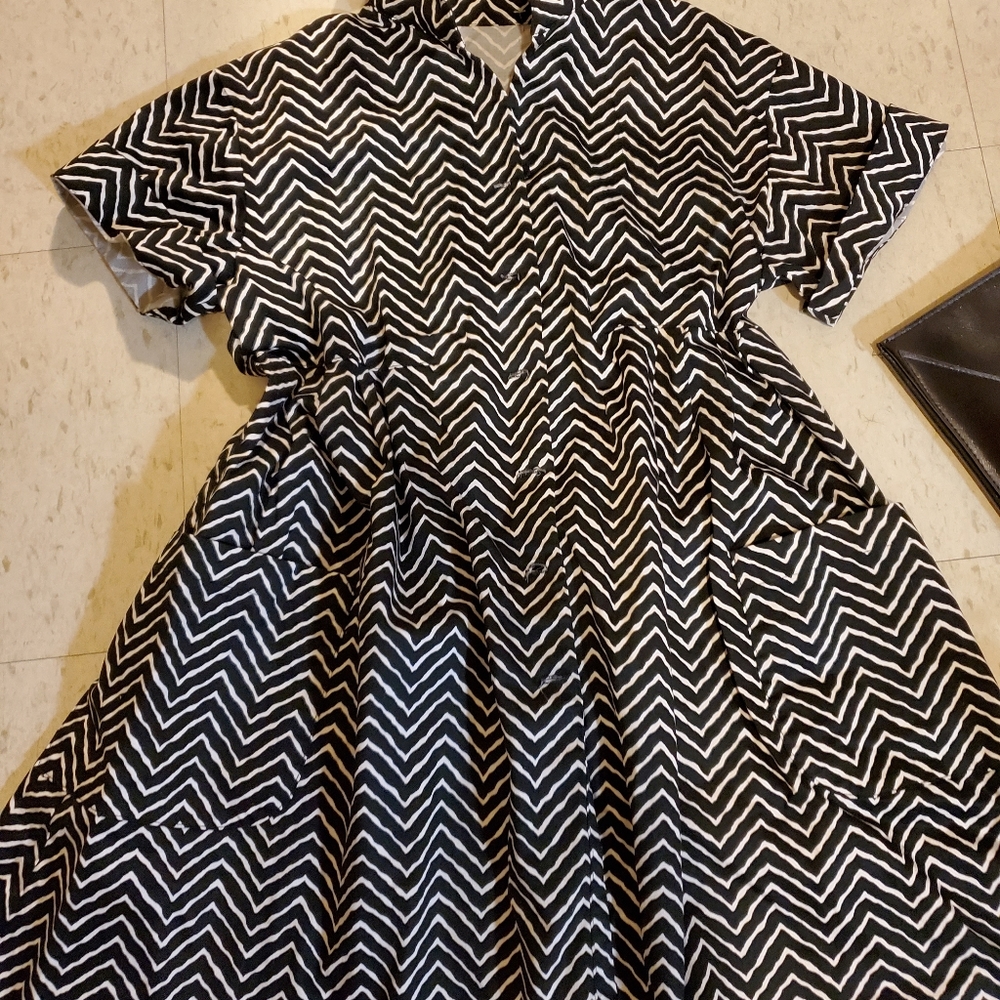 Ethnic print Smock dress